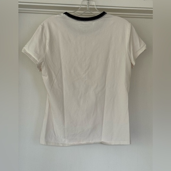 Abercrombie & Fitch Essential Tuckable Baby Tee in white/black - Picture 4 of 4
